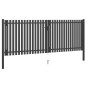 vidaXL Gartentor Stahl 4x1,7 m Anthrazit vidaXL Gartentor Stahl 4x1,7 m Anthrazit