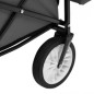 vidaXL Klappbarer Handwagen mit Sonnendach Stahl Grau vidaXL Klappbarer Handwagen mit Sonnendach Stahl Grau