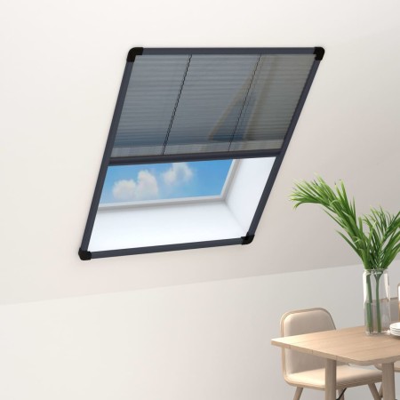 vidaXL Insektenschutz-Plissee für Fenster Aluminium Anthrazit 60x80cm