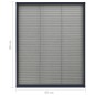 vidaXL Insektenschutz-Plissee für Fenster Aluminium Anthrazit 60x80cm vidaXL Insektenschutz-Plissee für Fenster Aluminium Anthrazit 60x80cm