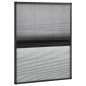 vidaXL Insektenschutz-Plissee für Fenster Alu 60x80 cm mit Jalousie vidaXL Insektenschutz-Plissee für Fenster Alu 60x80 cm mit Jalousie
