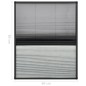vidaXL Insektenschutz-Plissee für Fenster Alu 60x80 cm mit Jalousie vidaXL Insektenschutz-Plissee für Fenster Alu 60x80 cm mit Jalousie