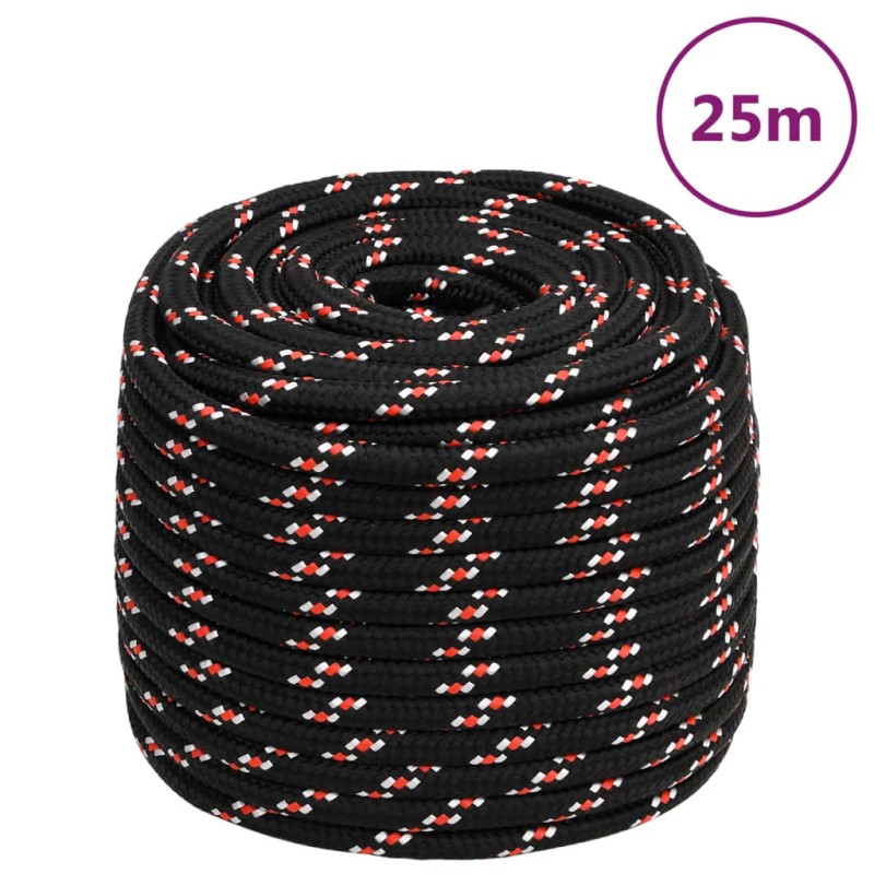 vidaXL Bootsseil Schwarz 18 mm 25 m Polypropylen vidaXL Bootsseil Schwarz 18 mm 25 m Polypropylen