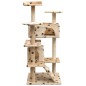 vidaXL Katzen-Kratzbaum 125 cm Pfoten-Aufdruck Beige vidaXL Katzen-Kratzbaum 125 cm Pfoten-Aufdruck Beige