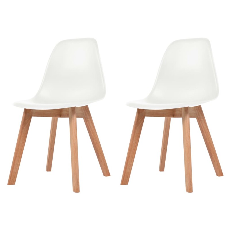 vidaXL Esszimmerstühle 2 Stk. Weiß Kunststoff vidaXL Esszimmerstühle 2 Stk. Weiß Kunststoff
