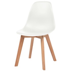 vidaXL Esszimmerstühle 2 Stk. Weiß Kunststoff