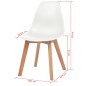 vidaXL Esszimmerstühle 2 Stk. Weiß Kunststoff vidaXL Esszimmerstühle 2 Stk. Weiß Kunststoff