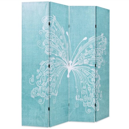 vidaXL Raumteiler klappbar 160 x 170 cm Schmetterling Blau