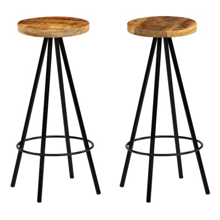 vidaXL Barhocker 2 Stk. Massivholz Mango 