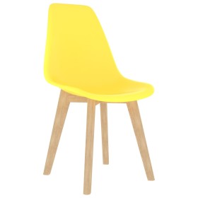 vidaXL Esszimmerstühle 6 Stk. Gelb Kunststoff