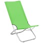 vidaXL Klappbare Strandstühle 2 Stk. Grün Stoff vidaXL Klappbare Strandstühle 2 Stk. Grün Stoff