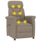 Massagesessel Elektrisch Taupe Wildleder-Optik Massagesessel Elektrisch Taupe Wildleder-Optik
