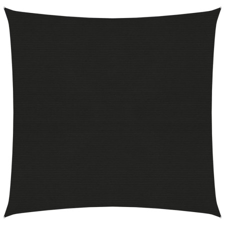 vidaXL Sonnensegel 160 g/m² Schwarz 7x7 m HDPE