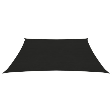vidaXL Sonnensegel 160 g/m² Schwarz 7x7 m HDPE