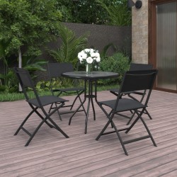 vidaXL 5-tlg. Garten-Essgruppe Stahl