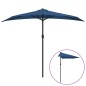 vidaXL Balkon-Sonnenschirm Alu-Mast Blau 270x144x222cm Halbrund vidaXL Balkon-Sonnenschirm Alu-Mast Blau 270x144x222cm Halbrund