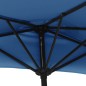 vidaXL Balkon-Sonnenschirm Alu-Mast Blau 270x144x222cm Halbrund vidaXL Balkon-Sonnenschirm Alu-Mast Blau 270x144x222cm Halbrund