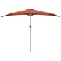 vidaXL Balkon-Sonnenschirm Alu-Mast Terrakotta 300x155x223cm Halbrund vidaXL Balkon-Sonnenschirm Alu-Mast Terrakotta 300x155x223cm Halbrund