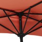 vidaXL Balkon-Sonnenschirm Alu-Mast Terrakotta 300x155x223cm Halbrund vidaXL Balkon-Sonnenschirm Alu-Mast Terrakotta 300x155x223cm Halbrund