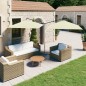 vidaXL Doppel-Sonnenschirm mit Stahlmast Sandweiß 600x300 cm vidaXL Doppel-Sonnenschirm mit Stahlmast Sandweiß 600x300 cm