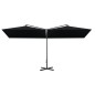 vidaXL Doppel-Sonnenschirm mit Stahlmast Schwarz 600x300 cm vidaXL Doppel-Sonnenschirm mit Stahlmast Schwarz 600x300 cm