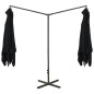 vidaXL Doppel-Sonnenschirm mit Stahlmast Schwarz 600x300 cm vidaXL Doppel-Sonnenschirm mit Stahlmast Schwarz 600x300 cm