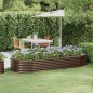 vidaXL Hochbeet Pulverbeschichteter Stahl 249x100x36 cm Braun vidaXL Hochbeet Pulverbeschichteter Stahl 249x100x36 cm Braun