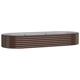 vidaXL Hochbeet Pulverbeschichteter Stahl 249x100x36 cm Braun