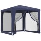 vidaXL Partyzelt mit 4 Mesh-Seitenwänden Blau 2,5x2,5 m HDPE vidaXL Partyzelt mit 4 Mesh-Seitenwänden Blau 2,5x2,5 m HDPE