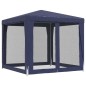 vidaXL Partyzelt mit 4 Mesh-Seitenwänden Blau 2,5x2,5 m HDPE vidaXL Partyzelt mit 4 Mesh-Seitenwänden Blau 2,5x2,5 m HDPE