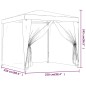 vidaXL Partyzelt mit 4 Mesh-Seitenwänden Blau 2,5x2,5 m HDPE vidaXL Partyzelt mit 4 Mesh-Seitenwänden Blau 2,5x2,5 m HDPE