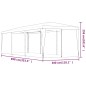 vidaXL Partyzelt mit 8 Mesh-Seitenwänden Grün 3x9 m HDPE vidaXL Partyzelt mit 8 Mesh-Seitenwänden Grün 3x9 m HDPE