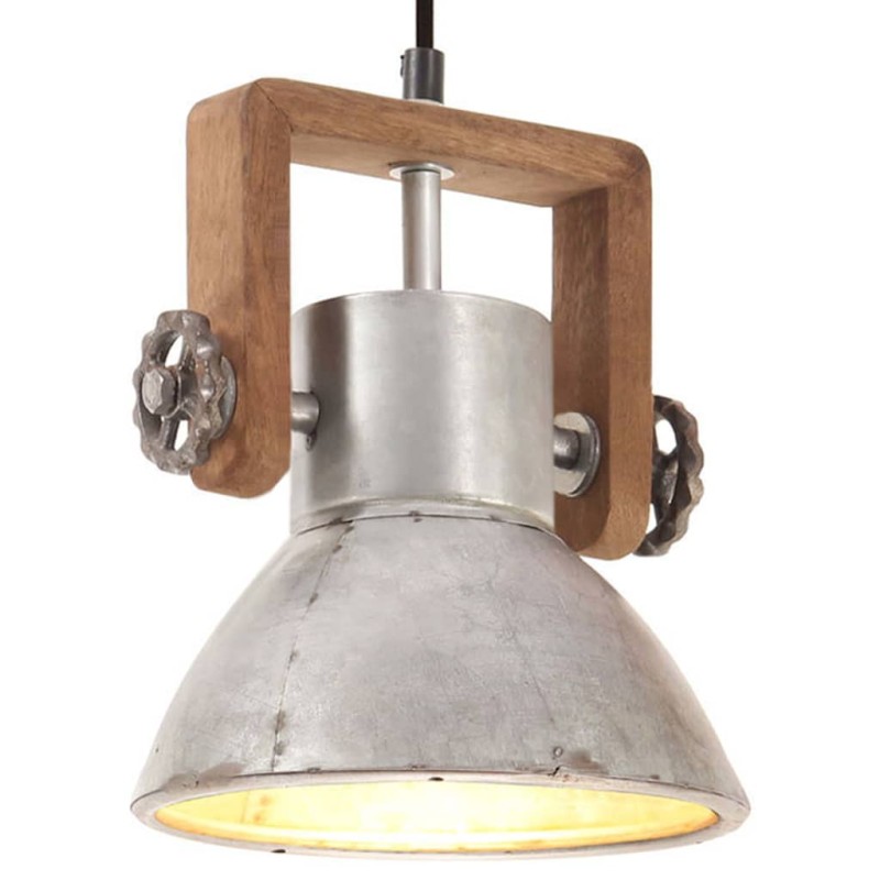 vidaXL Hängelampe Industriestil 25 W Silbern Rund 19 cm E27 vidaXL Hängelampe Industriestil 25 W Silbern Rund 19 cm E27