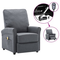Massagesessel Elektrisch Dunkelgrau Stoff