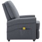 Massagesessel Elektrisch Dunkelgrau Stoff Massagesessel Elektrisch Dunkelgrau Stoff