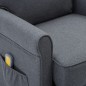 Massagesessel Elektrisch Dunkelgrau Stoff Massagesessel Elektrisch Dunkelgrau Stoff