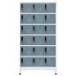 vidaXL Schließfachschrank Hellgrau und Dunkelgrau 90x40x180 cm Stahl vidaXL Schließfachschrank Hellgrau und Dunkelgrau 90x40x180 cm Stahl