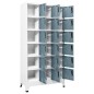 vidaXL Schließfachschrank Hellgrau und Dunkelgrau 90x40x180 cm Stahl vidaXL Schließfachschrank Hellgrau und Dunkelgrau 90x40x180 cm Stahl