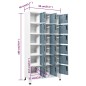 vidaXL Schließfachschrank Hellgrau und Dunkelgrau 90x40x180 cm Stahl vidaXL Schließfachschrank Hellgrau und Dunkelgrau 90x40x180 cm Stahl