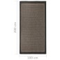 vidaXL Outdoor-Teppich Flachgewebe 100x200 cm Dunkelbraun vidaXL Outdoor-Teppich Flachgewebe 100x200 cm Dunkelbraun