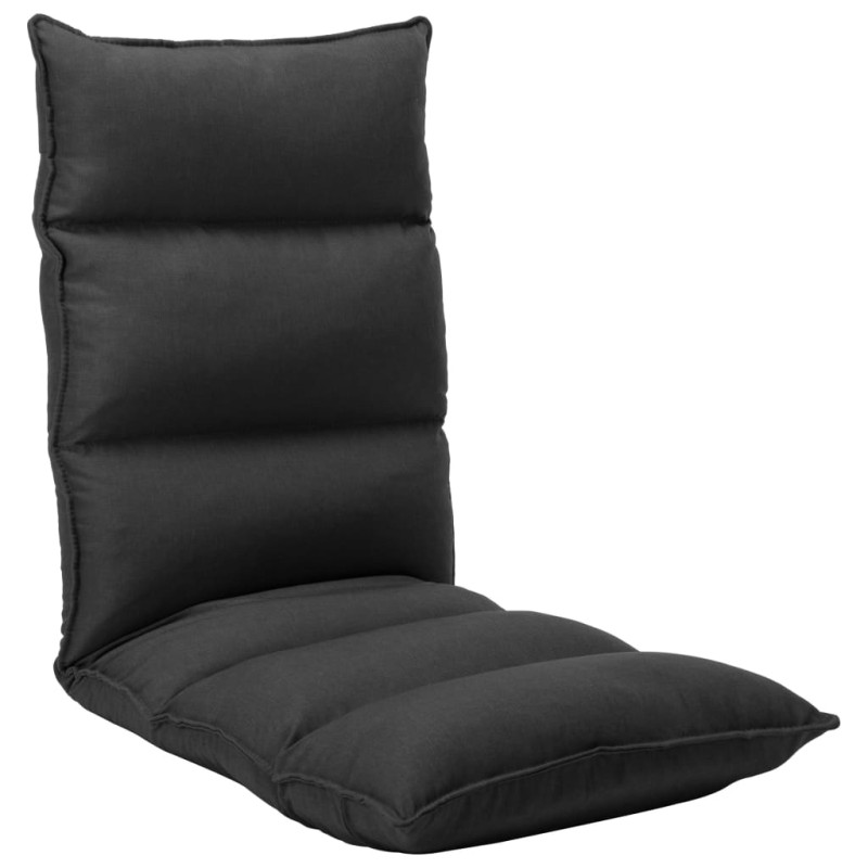 vidaXL Bodenstuhl Faltbar Schwarz Stoff vidaXL Bodenstuhl Faltbar Schwarz Stoff