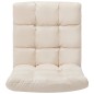 vidaXL Bodenstuhl Faltbar Creme Mikrofaser vidaXL Bodenstuhl Faltbar Creme Mikrofaser