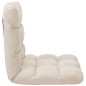 vidaXL Bodenstuhl Faltbar Creme Mikrofaser vidaXL Bodenstuhl Faltbar Creme Mikrofaser