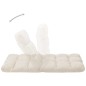 vidaXL Bodenstuhl Faltbar Creme Mikrofaser vidaXL Bodenstuhl Faltbar Creme Mikrofaser