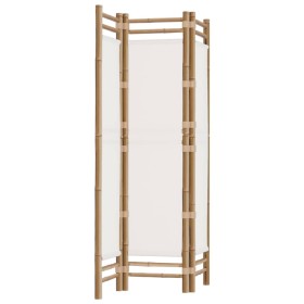 vidaXL 3-tlg. Paravent Faltbar 120 cm Bambus und Canvas