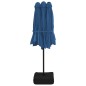 vidaXL Doppelsonnenschirm mit LEDs Azurblau 449x245 cm vidaXL Doppelsonnenschirm mit LEDs Azurblau 449x245 cm