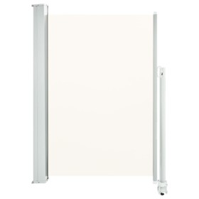 vidaXL Ausziehbare Seitenmarkise 120x300 cm Creme