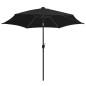 vidaXL Sonnenschirm mit LED-Leuchten & Aluminium-Mast 300 cm Schwarz vidaXL Sonnenschirm mit LED-Leuchten & Aluminium-Mast 300 cm Schwarz