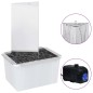 vidaXL Gartenbrunnen mit Pumpe Edelstahl 76 cm Dreieckig vidaXL Gartenbrunnen mit Pumpe Edelstahl 76 cm Dreieckig