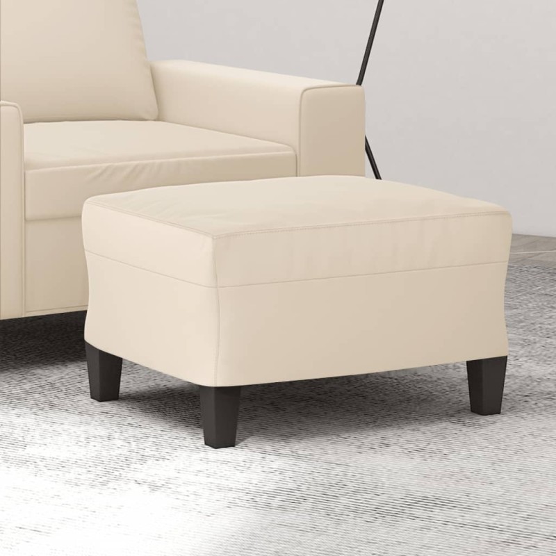 vidaXL Fußhocker Beige 60x50x41 cm Mikrofasergewebe vidaXL Fußhocker Beige 60x50x41 cm Mikrofasergewebe